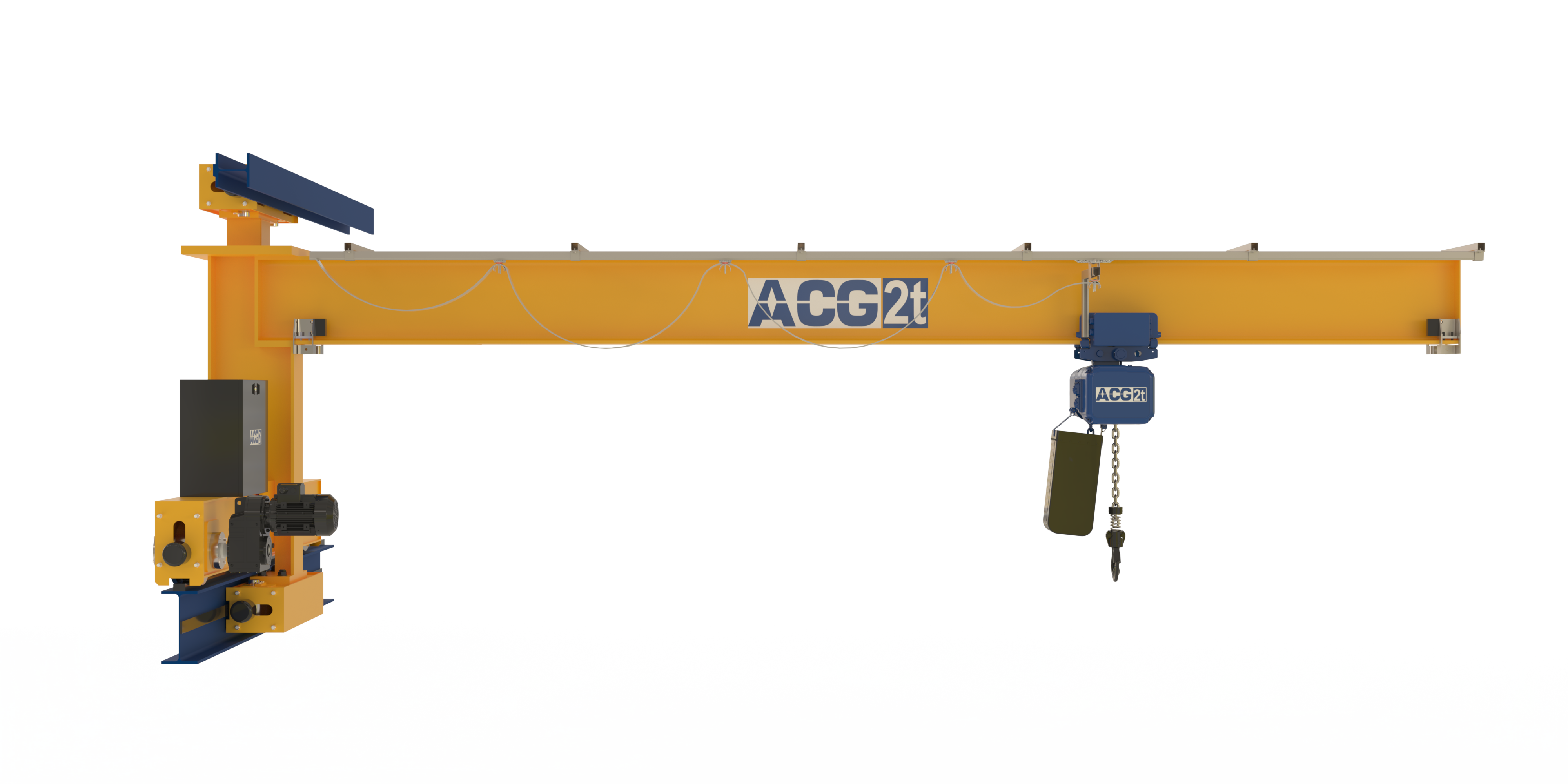 رندر جرثقیل بازویی متحرک دیواری ACG
